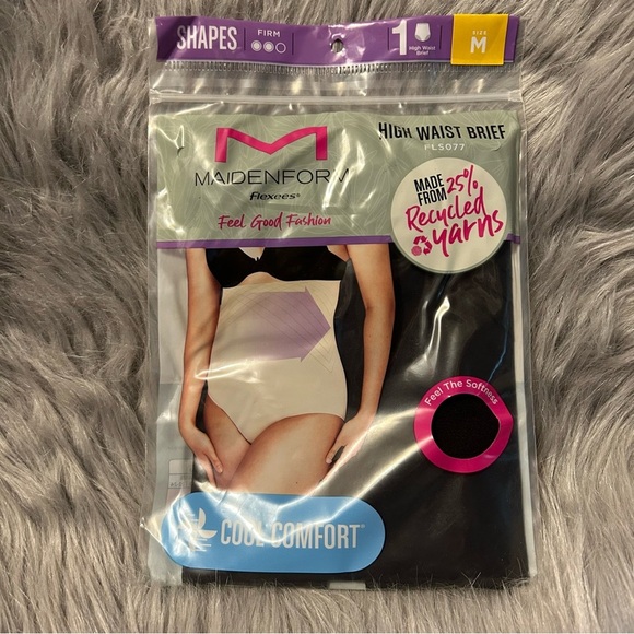 Maidenform Flexees Shapewear‎ Womens Size Medium Black High Waist Brief S… - Picture 1 of 7